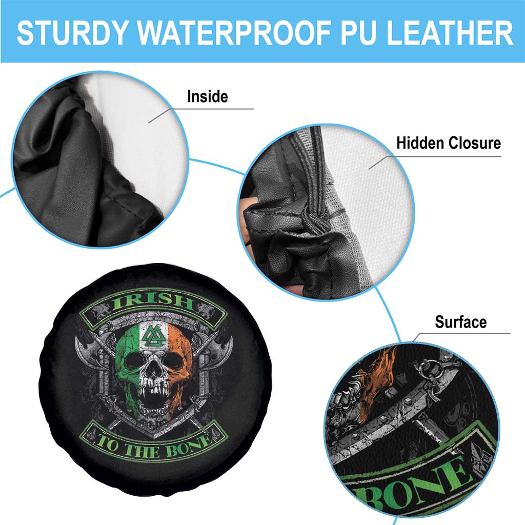 Irish Viking Spare Tire Cover Irish To The Bone Vintage Ireland Flag Skull TS11 Print Your Wear