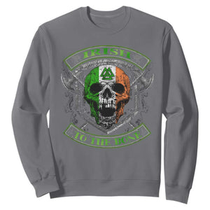Irish Viking Sweatshirt Irish To The Bone Vintage Ireland Flag Skull TS11 Charcoal Print Your Wear