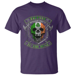 Irish Viking T Shirt Irish To The Bone Vintage Ireland Flag Skull TS11 Purple Print Your Wear