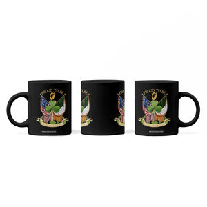 Proud To Be Irish American Coffee Mug Vintage Ireland USA Flag Shamrock Harp TS11 Print Your Wear