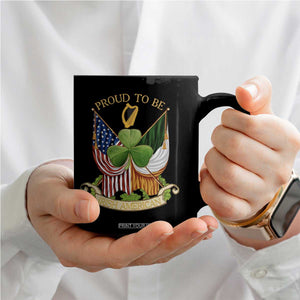 Proud To Be Irish American Coffee Mug Vintage Ireland USA Flag Shamrock Harp TS11 Print Your Wear