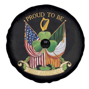 Proud To Be Irish American Spare Tire Cover Vintage Ireland USA Flag Shamrock Harp TS11 Print Your Wear