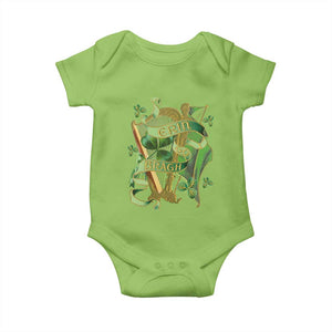 Irish Pride Baby Onesie Erin Go Bragh Harp Shamrock St Patrick's Day TS11 Lime Print Your Wear