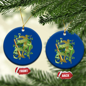 Irish Pride Ceramic Ornament Erin Go Bragh Harp Shamrock St Patrick's Day TS11 1pc Blue Print Your Wear