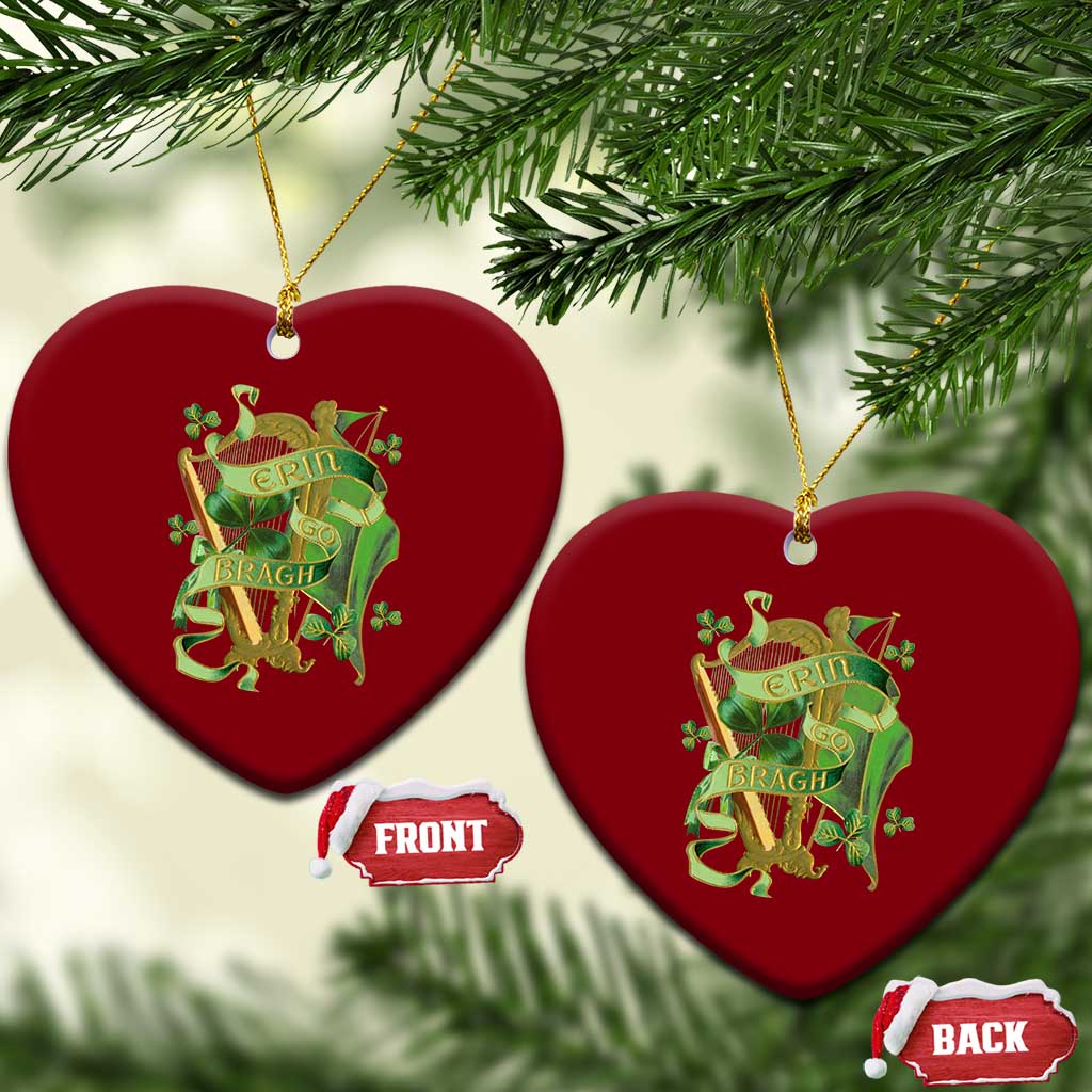 Irish Pride Ceramic Ornament Erin Go Bragh Harp Shamrock St Patrick's Day TS11 Print Your Wear