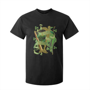 Irish Pride T Shirt For Kid Erin Go Bragh Harp Shamrock St Patrick's Day TS11 Black Print Your Wear