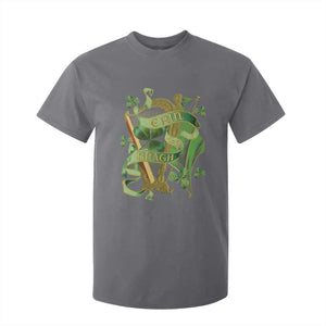 Irish Pride T Shirt For Kid Erin Go Bragh Harp Shamrock St Patrick's Day TS11 Charcoal Print Your Wear