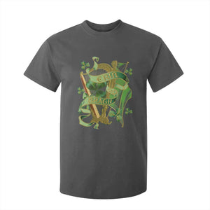 Irish Pride T Shirt For Kid Erin Go Bragh Harp Shamrock St Patrick's Day TS11 Dark Heather Print Your Wear