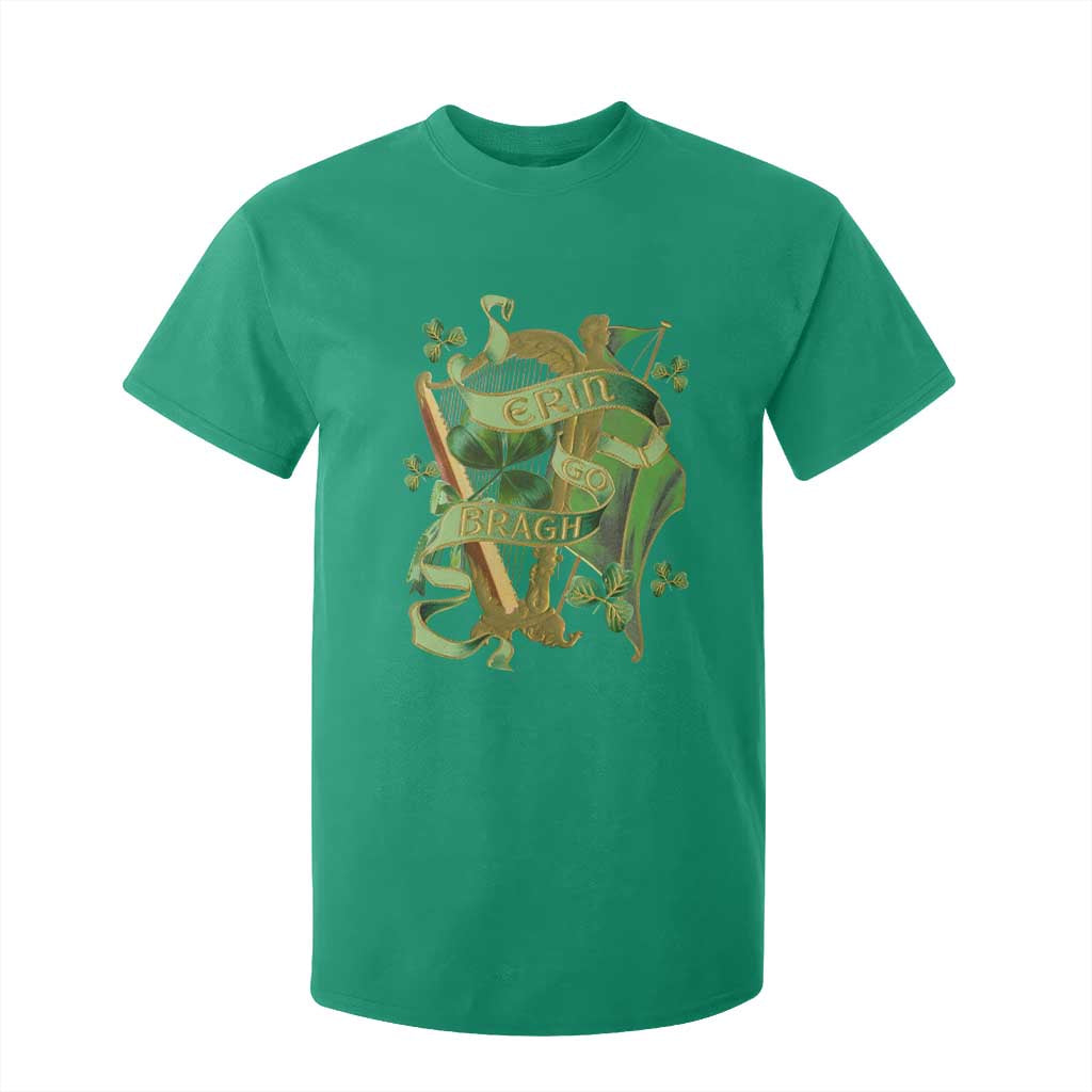 Irish Pride T Shirt For Kid Erin Go Bragh Harp Shamrock St Patrick's Day TS11 Irish Green Print Your Wear
