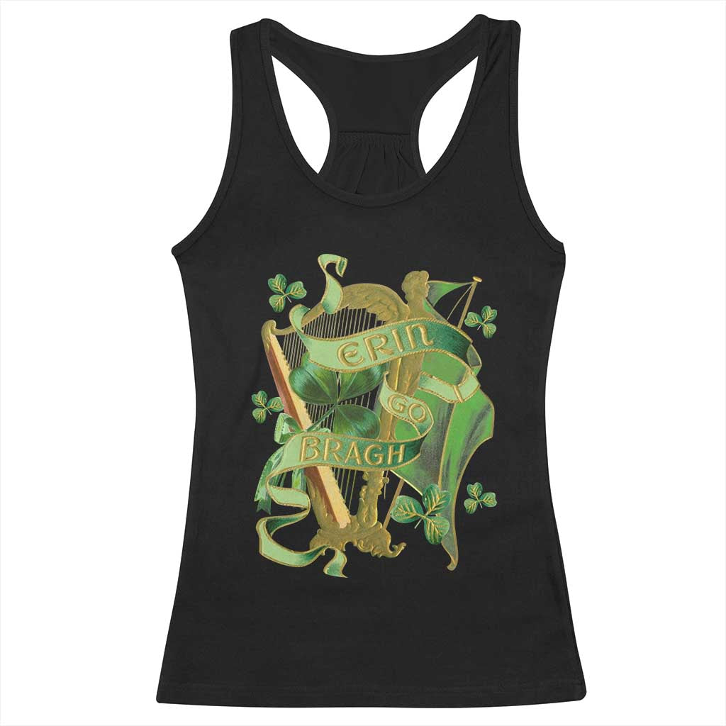 Irish Pride Racerback Tank Top Erin Go Bragh Harp Shamrock St Patrick's Day TS11 Black Print Your Wear