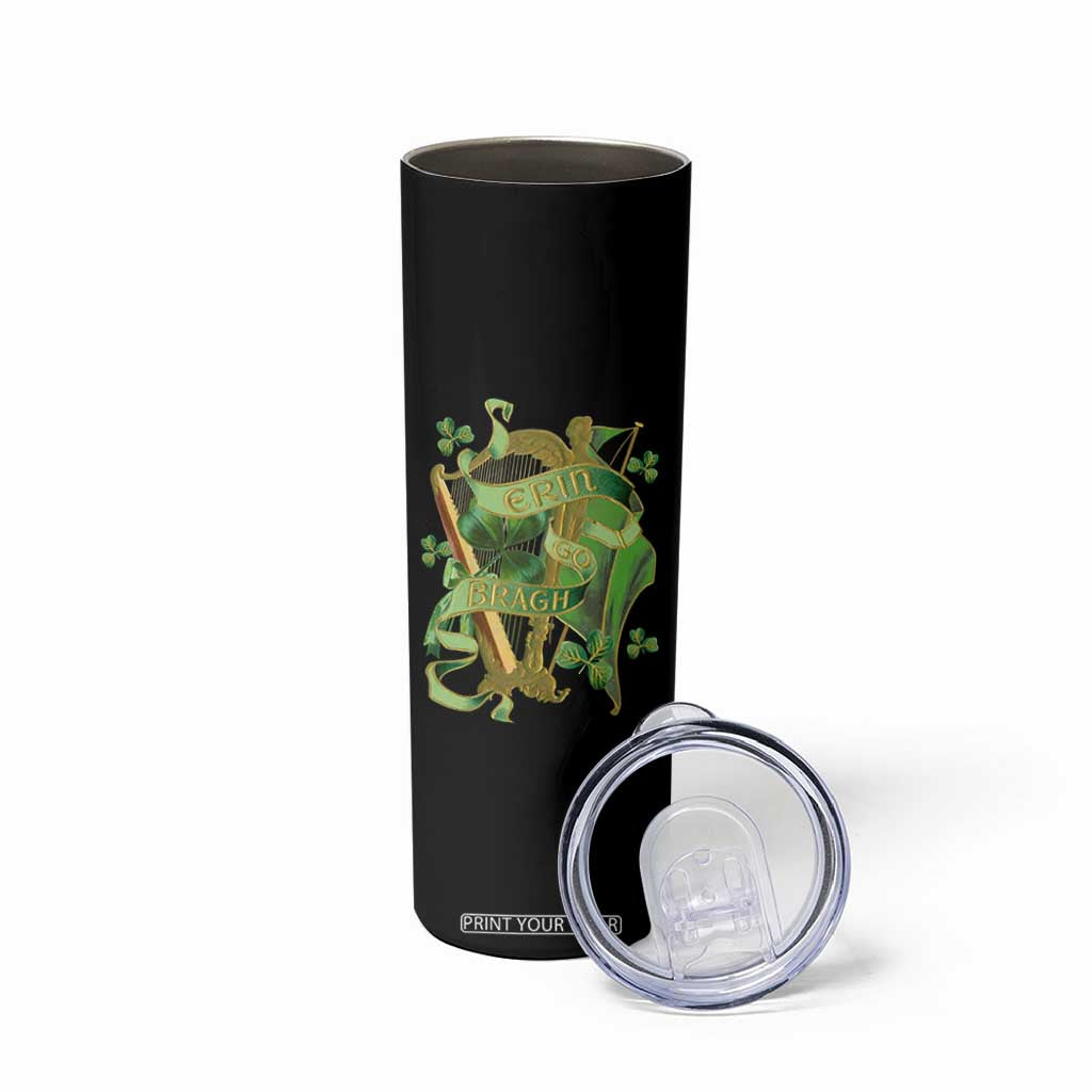 Irish Pride Skinny Tumbler Erin Go Bragh Harp Shamrock St Patrick's Day TS11 Print Your Wear