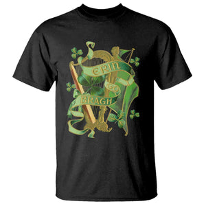 Irish Pride T Shirt Erin Go Bragh Harp Shamrock St Patrick's Day TS11 Black Print Your Wear