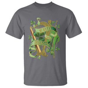 Irish Pride T Shirt Erin Go Bragh Harp Shamrock St Patrick's Day TS11 Charcoal Print Your Wear