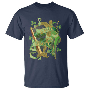 Irish Pride T Shirt Erin Go Bragh Harp Shamrock St Patrick's Day TS11 Navy Print Your Wear