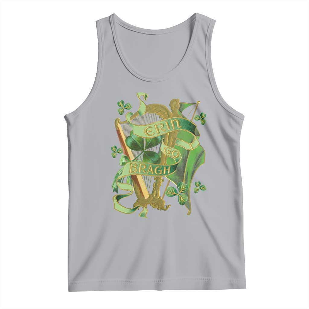 Irish Pride Tank Top Erin Go Bragh Harp Shamrock St Patrick's Day TS11 Athletic Heather Print Your Wear