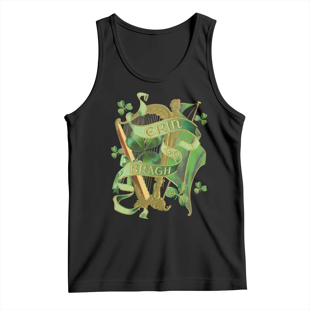 Irish Pride Tank Top Erin Go Bragh Harp Shamrock St Patrick's Day TS11 Black Print Your Wear