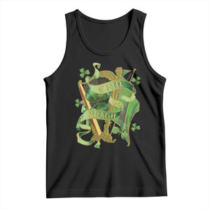 Irish Pride Tank Top Erin Go Bragh Harp Shamrock St Patrick's Day TS11 Black Print Your Wear