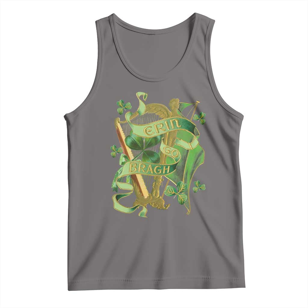 Irish Pride Tank Top Erin Go Bragh Harp Shamrock St Patrick's Day TS11 Deep Heather Print Your Wear