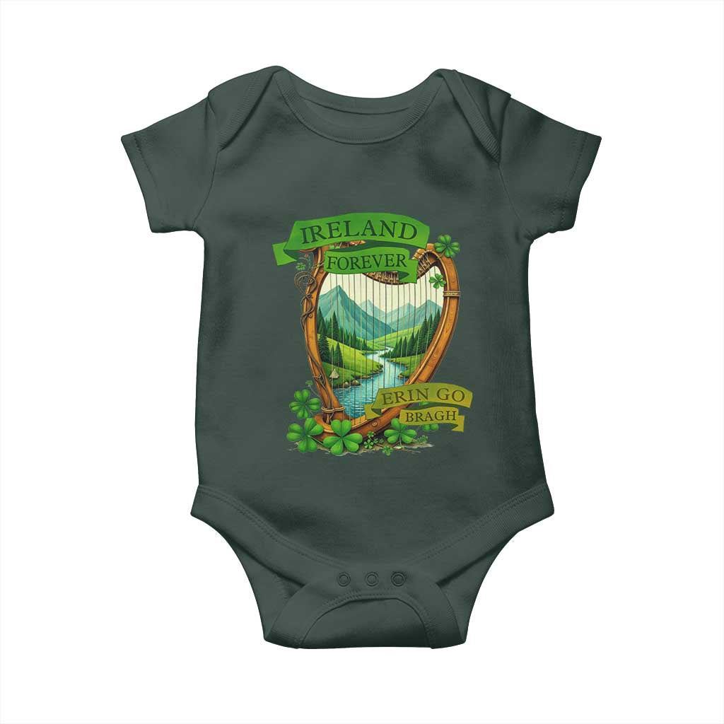 Irish Pride Baby Onesie Ireland Forever Erin Go Bragh Harp Shamrock TS11 Print Your Wear