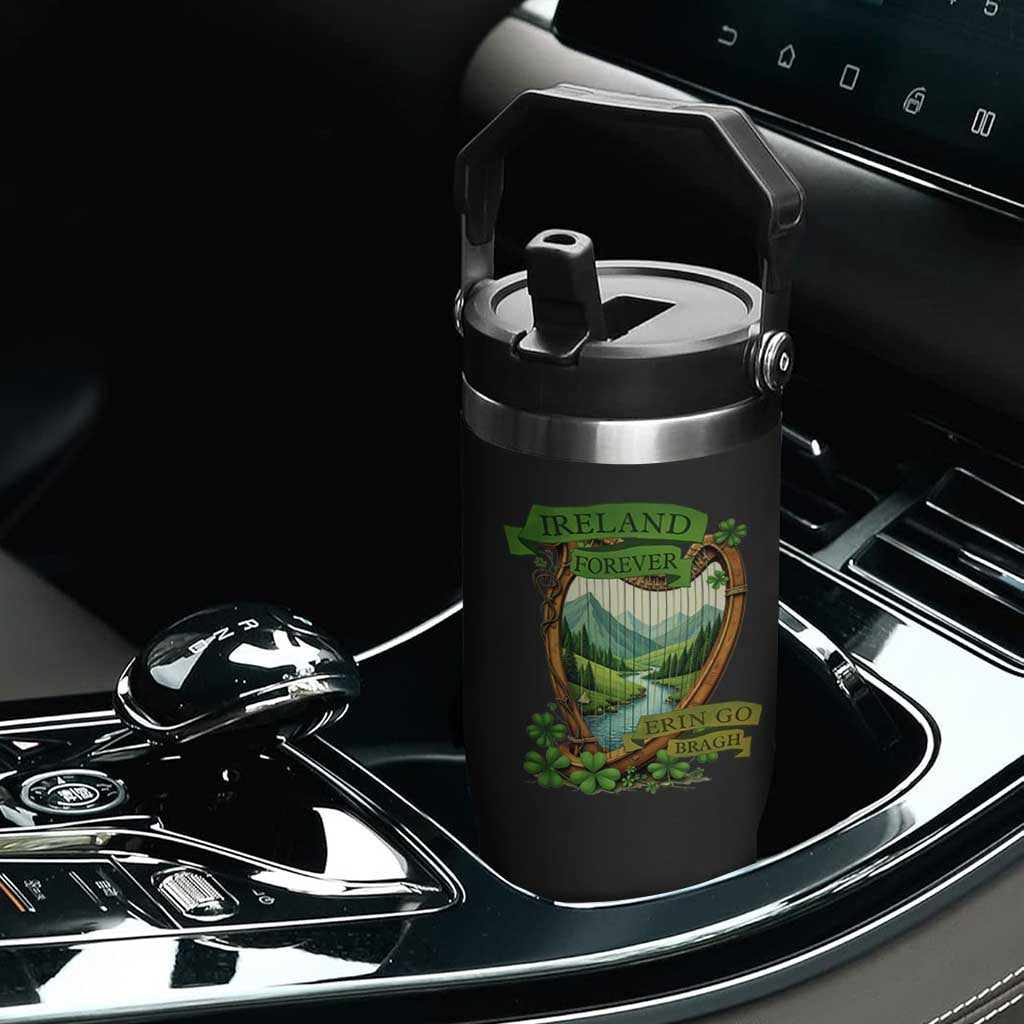 Irish Pride Flip Straw Tumbler Ireland Forever Erin Go Bragh Harp Shamrock TS11 Print Your Wear