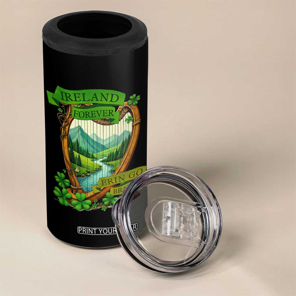 Irish Pride 4 in 1 Can Cooler Tumbler Ireland Forever Erin Go Bragh Harp Shamrock TS11 Print Your Wear