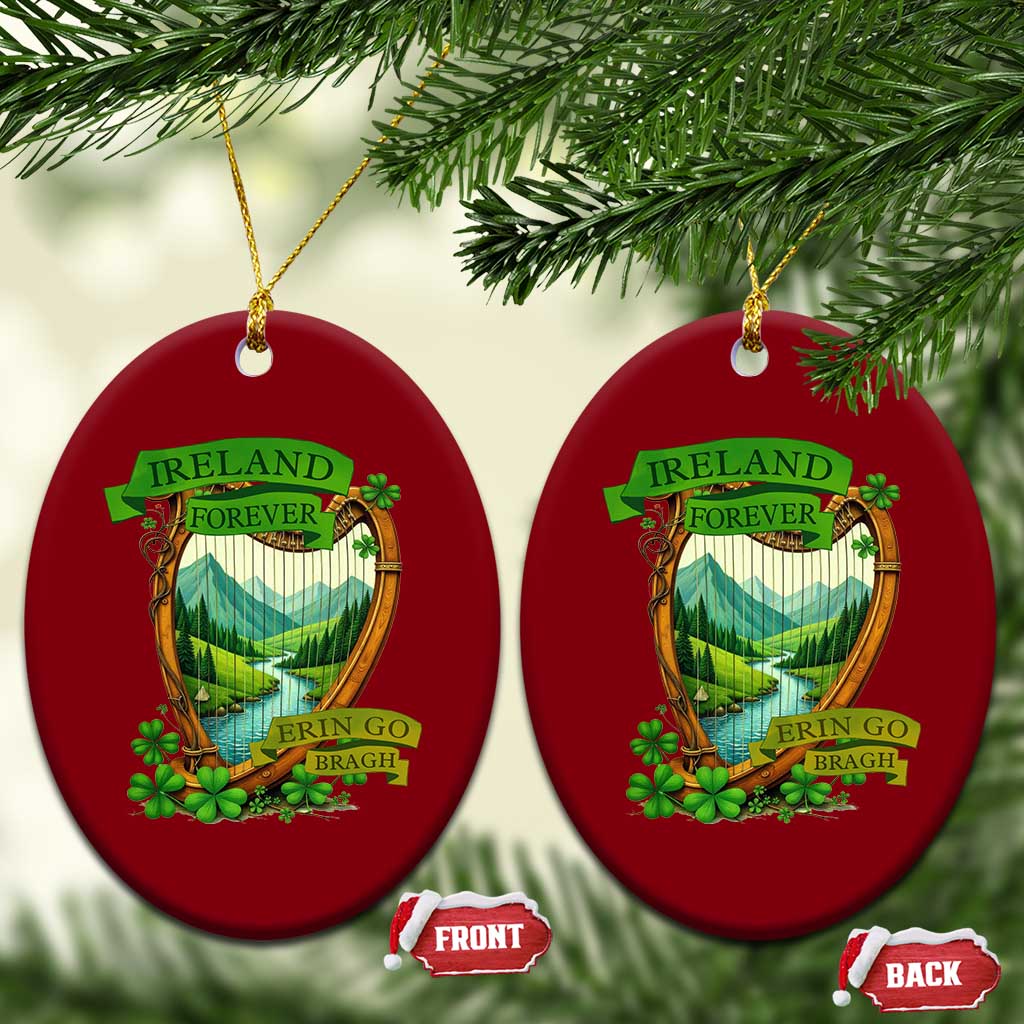 Irish Pride Ceramic Ornament Ireland Forever Erin Go Bragh Harp Shamrock TS11 Print Your Wear