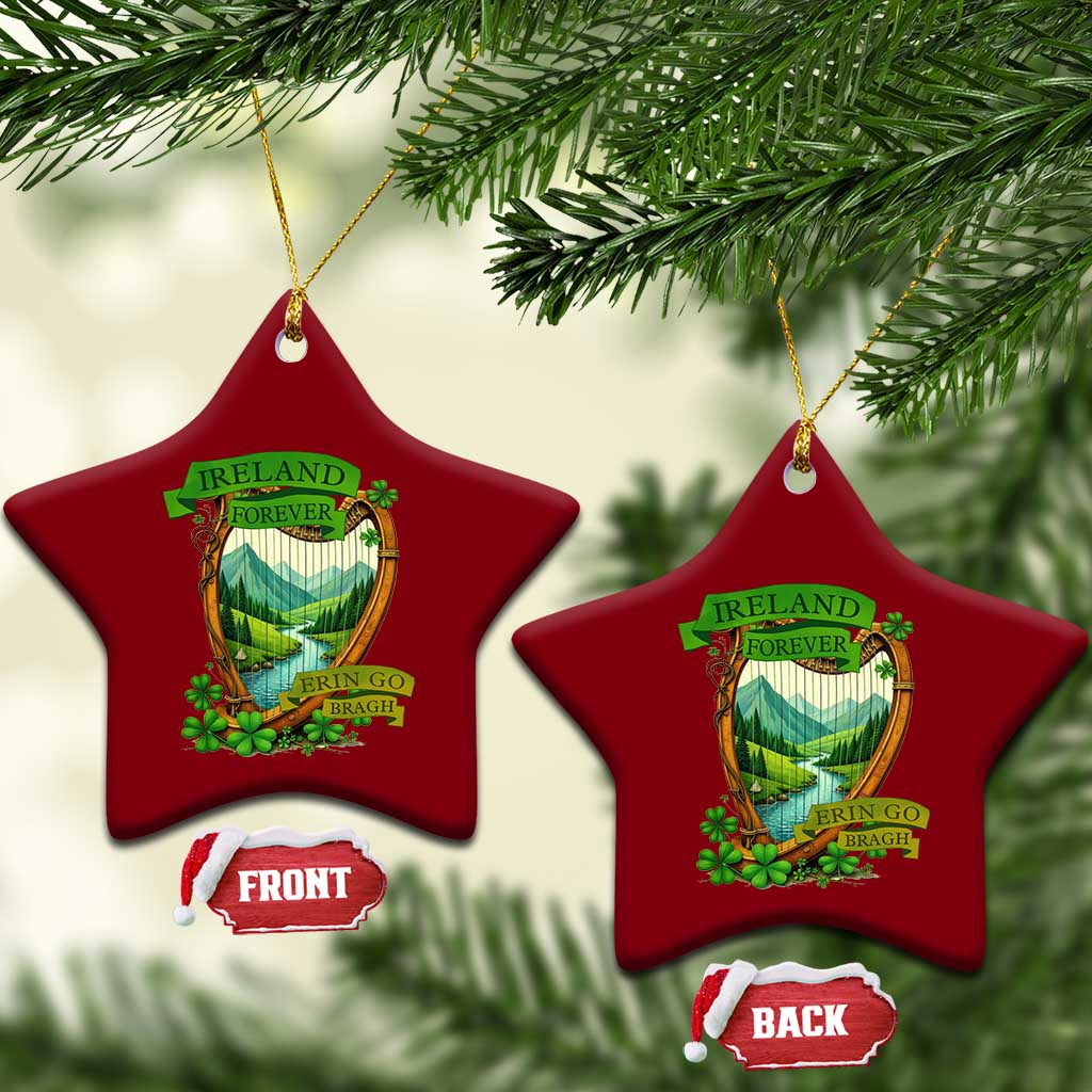 Irish Pride Ceramic Ornament Ireland Forever Erin Go Bragh Harp Shamrock TS11 Print Your Wear