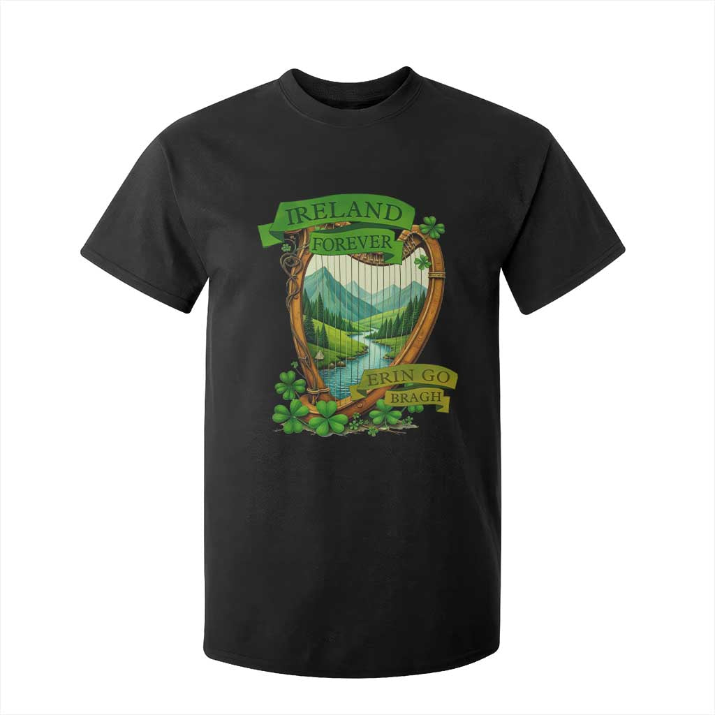 Irish Pride T Shirt For Kid Ireland Forever Erin Go Bragh Harp Shamrock TS11 Black Print Your Wear