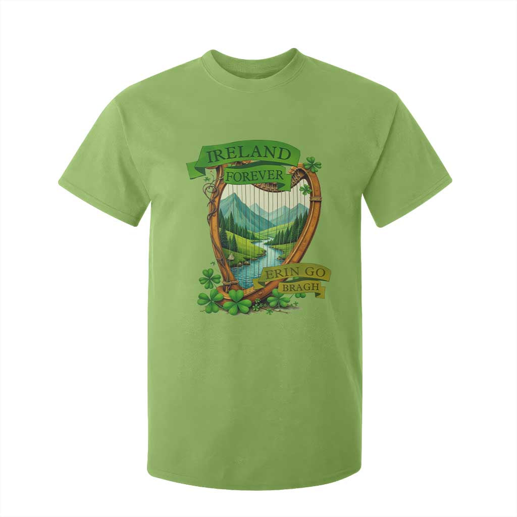 Irish Pride T Shirt For Kid Ireland Forever Erin Go Bragh Harp Shamrock TS11 Lime Print Your Wear
