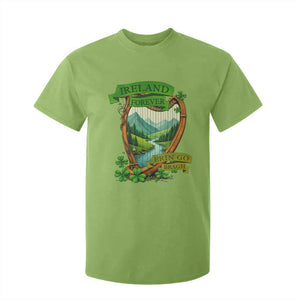 Irish Pride T Shirt For Kid Ireland Forever Erin Go Bragh Harp Shamrock TS11 Lime Print Your Wear
