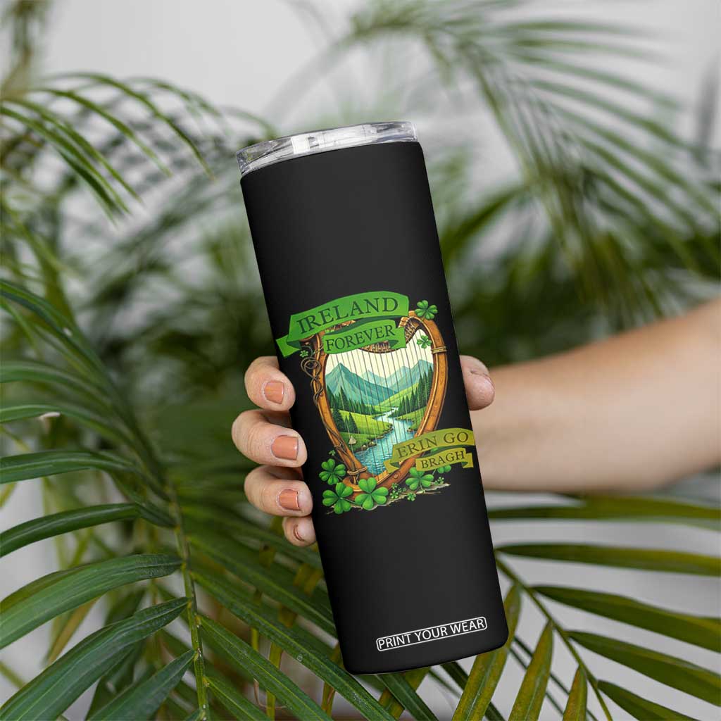 Irish Pride Skinny Tumbler Ireland Forever Erin Go Bragh Harp Shamrock TS11 Print Your Wear