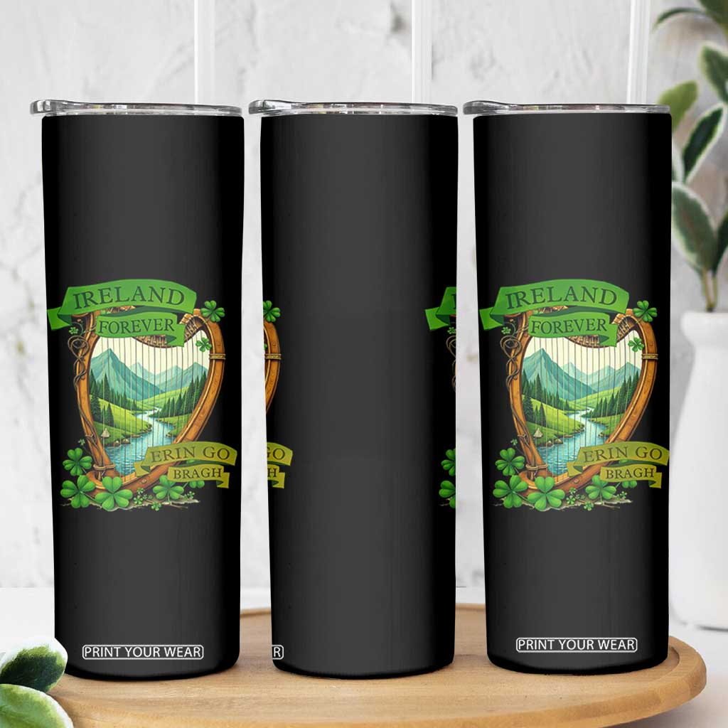 Irish Pride Skinny Tumbler Ireland Forever Erin Go Bragh Harp Shamrock TS11 Print Your Wear