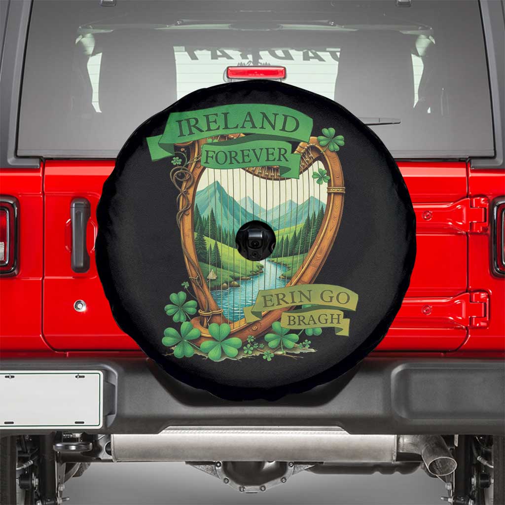 Irish Pride Spare Tire Cover Ireland Forever Erin Go Bragh Harp Shamrock TS11 Black Print Your Wear