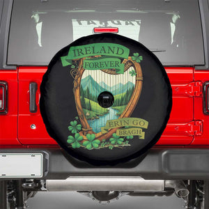 Irish Pride Spare Tire Cover Ireland Forever Erin Go Bragh Harp Shamrock TS11 Black Print Your Wear