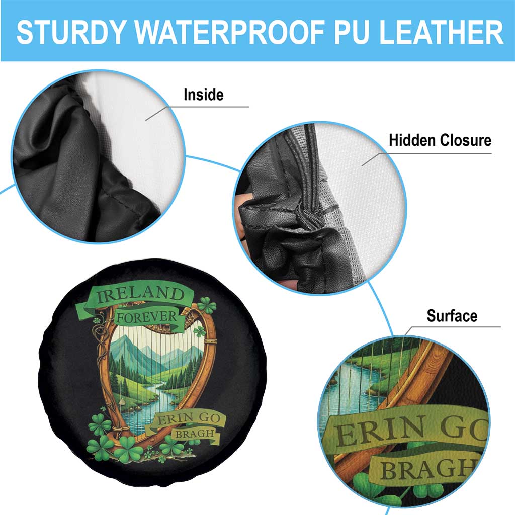 Irish Pride Spare Tire Cover Ireland Forever Erin Go Bragh Harp Shamrock TS11 Print Your Wear