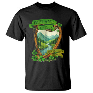 Irish Pride T Shirt Ireland Forever Erin Go Bragh Harp Shamrock TS11 Black Print Your Wear