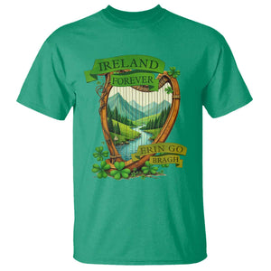 Irish Pride T Shirt Ireland Forever Erin Go Bragh Harp Shamrock TS11 Irish Green Print Your Wear