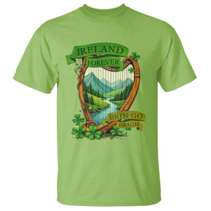 Irish Pride T Shirt Ireland Forever Erin Go Bragh Harp Shamrock TS11 Lime Print Your Wear
