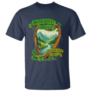 Irish Pride T Shirt Ireland Forever Erin Go Bragh Harp Shamrock TS11 Navy Print Your Wear