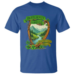 Irish Pride T Shirt Ireland Forever Erin Go Bragh Harp Shamrock TS11 Royal Blue Print Your Wear