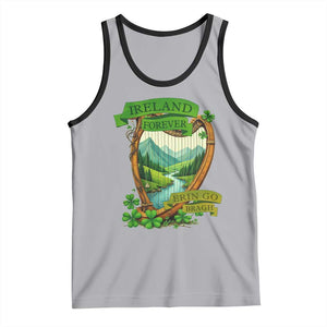 Irish Pride Tank Top Ireland Forever Erin Go Bragh Harp Shamrock TS11 Athletic Heather Black Print Your Wear