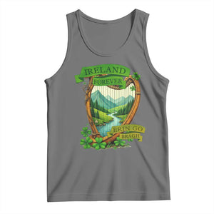 Irish Pride Tank Top Ireland Forever Erin Go Bragh Harp Shamrock TS11 Black Heather Print Your Wear
