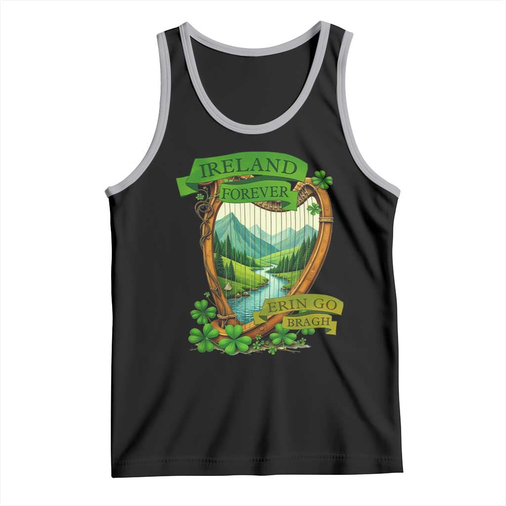 Irish Pride Tank Top Ireland Forever Erin Go Bragh Harp Shamrock TS11 Black Athletic Heather Print Your Wear