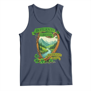 Irish Pride Tank Top Ireland Forever Erin Go Bragh Harp Shamrock TS11 Navy Print Your Wear