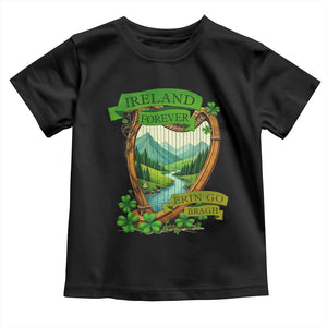 Irish Pride Toddler T Shirt Ireland Forever Erin Go Bragh Harp Shamrock TS11 Black Print Your Wear