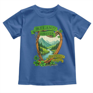 Irish Pride Toddler T Shirt Ireland Forever Erin Go Bragh Harp Shamrock TS11 Royal Blue Print Your Wear