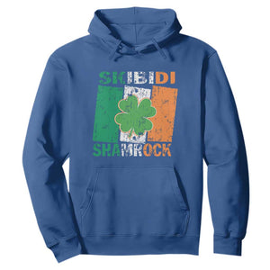 Funny St Patrick's Day Skibidi Shamrock Hoodie Vintage Ireland Flag Shamrock TS11 Royal Blue Print Your Wear