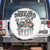 Funny Easter Day Racoon Spare Tire Cover Bunnies Are Overrated Stay Feral Eggs TS11 No hole White Print Your Wear