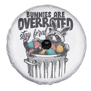 Funny Easter Day Racoon Spare Tire Cover Bunnies Are Overrated Stay Feral Eggs TS11 Print Your Wear