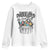 Funny Easter Day Racoon Youth Sweatshirt Bunnies Are Overrated Stay Feral Eggs TS11 White Print Your Wear